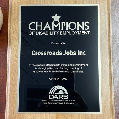 Champions of Disability Employment Award!