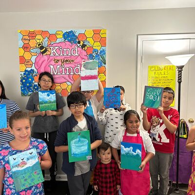 2023 Summer Art Camp: Individual paintings become mural