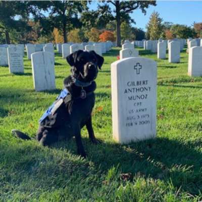 Gil at Arlington Cemetery with his namesake