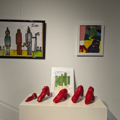 Check out the shoe sale at the DaVinci art show at Franklin Park Arts Center
