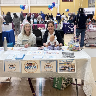 President Dee Cascio and Secretary Jane Nash at Community on Purpose Event Claude Moore Rec Center