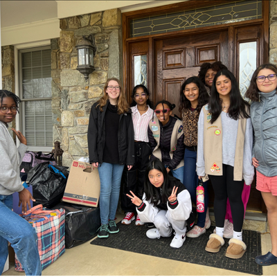 Girl Scout Troop 2212 held a fundraiser (Books, Toys, Hygiene)