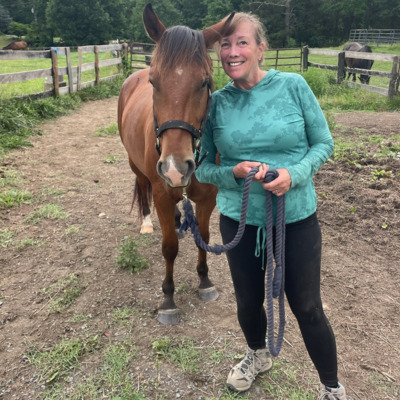 Janet with mustang baby Theo!