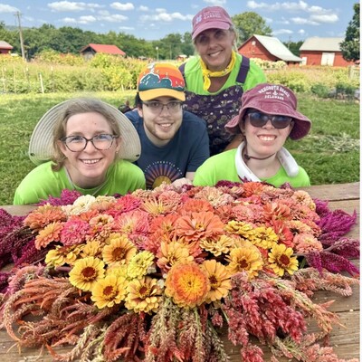 Legacy Farms Apprentices with Mentor, Caroline