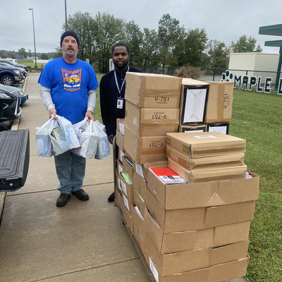 School supply delivery to Maple Elementary