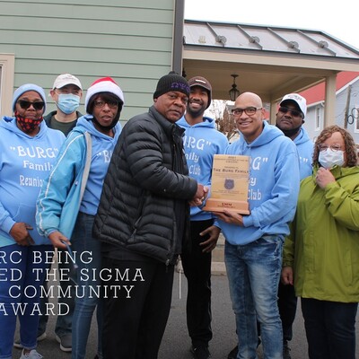 "BURG" Family Reunion Club presented with the Omega Psi Phi Community Outreach Award
