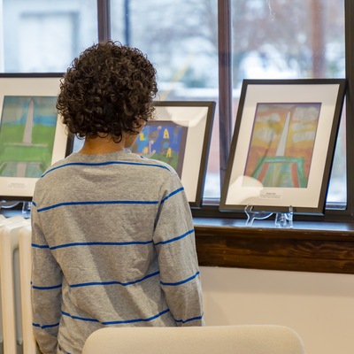 Children's Corner - viewing artwork by young students