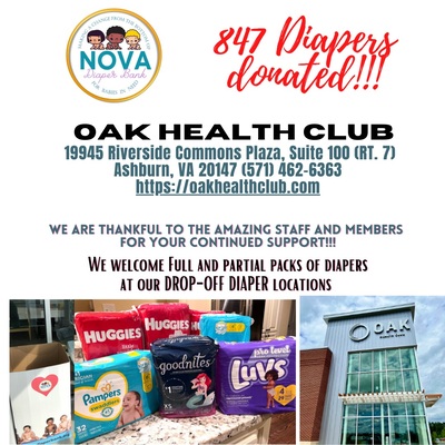 Diaper Donation Oak Health Club