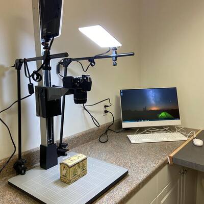 Collection imaging work station.