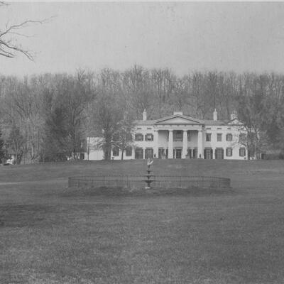 An old photo of the Davis Mansion