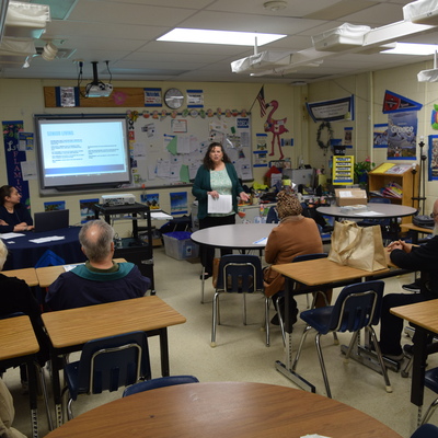 Healthy Living Manager Dianne Anderson leads a class on senior housing options.