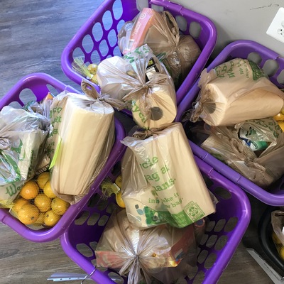 Delivering to home bound senior citizens and friends with disabilities.