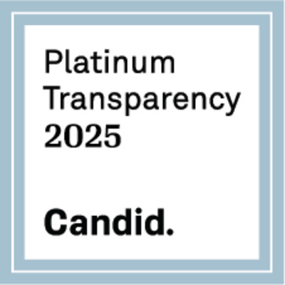 For 2025, we have earned Guidestar Candid's Platinum Transparency seal.