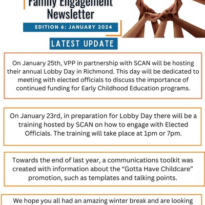 Foundation First Family Engagement Newsletter pg. 1