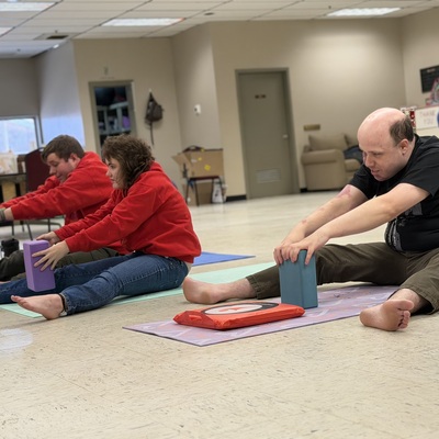 Yoga with Ms.Caitlin happens every Thursday. A chance for nervous system regulation
