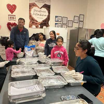 Karuna Charities Youth wing - cooked meals for Patrick Henry and Carpenter's Shelter.