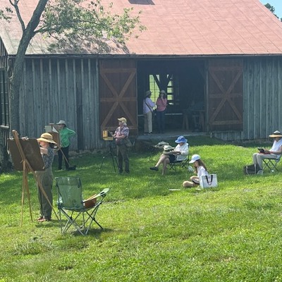 Plein air event with artists