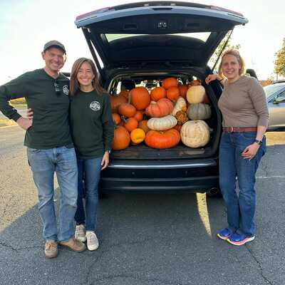 Nearly 100 pumpkins collected for Sugar Pine Farm in November 2024