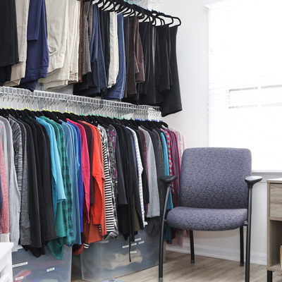 Moms receive maternity clothes to fit their changing bodies during pregnancy.