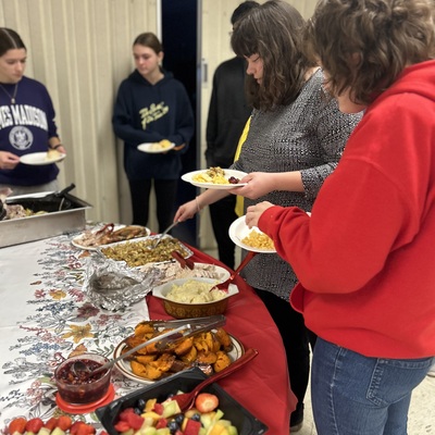 Thanksgiving party! We invited all friends and family and feasted together.