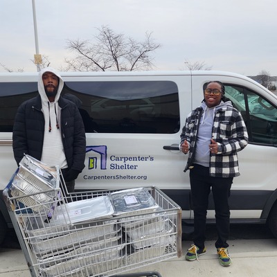 Pick up of Cooked Meals by Carpenter's Shelter from our Kitchen