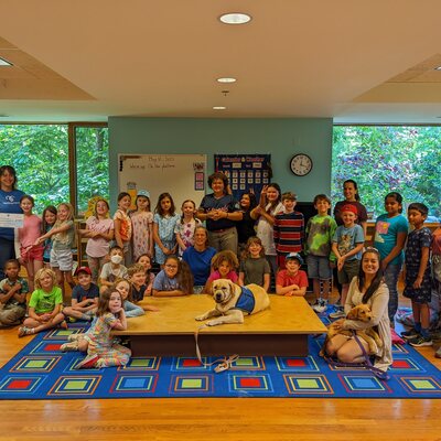 School Therapy dog visit
