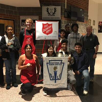 Dominion High School students have volunteered to man a kettles for almost 25 years!!