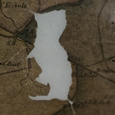 Yardley Taylor Map - closeup of one area in need of restoration