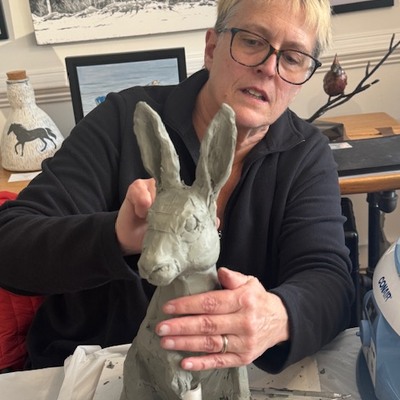 Margaret Stewart, sculpting