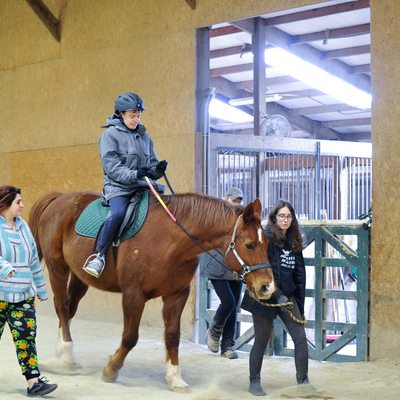 Photo Credit to Wendy Sullivan - Riding high during a lesson!