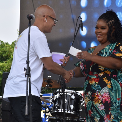 Amy Anderson Scholarship Awarded presented by the "BURG" Family Reunion Club to Chynna Carter