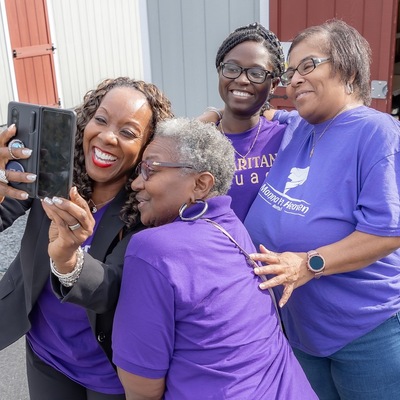 Volunteers spreading the joy