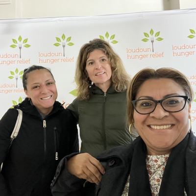 Lisa, Catherine & Yanci visiting new office space at Loudoun Hunger Relief.